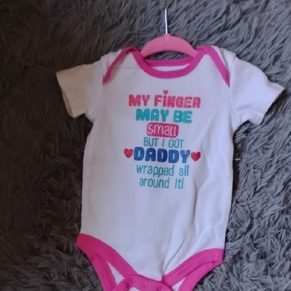 Wonderkids Pink and White Bodysuit with Playful Text